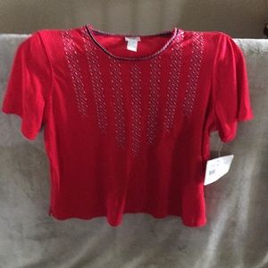 Koret City Blues Short Sleeve Red Top